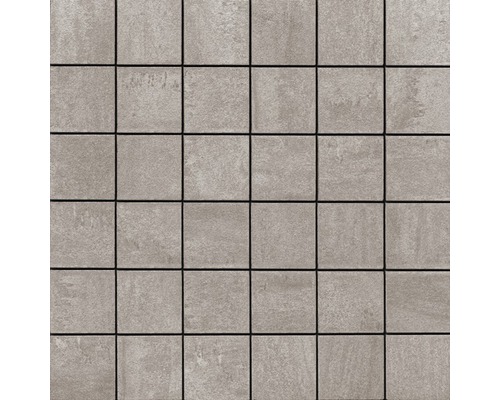 Mosaïque en grès cérame Sokio taupe 30x30 cm