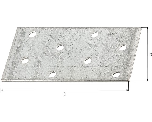 Plaque de connexion métallique avec trous pour la fixation
