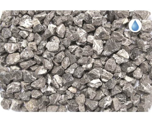 Graviers décoratifs gris avec symbole de goutte d''eau