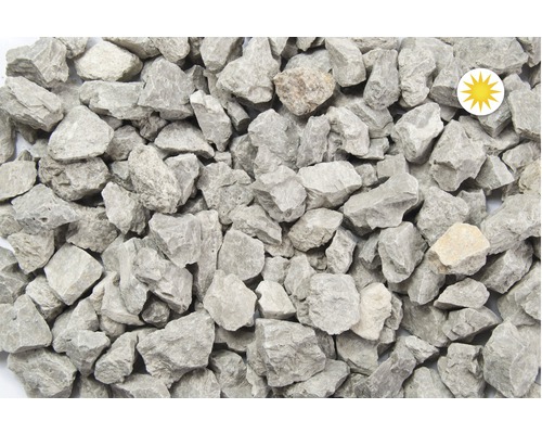 Pierres concassées grises en vrac