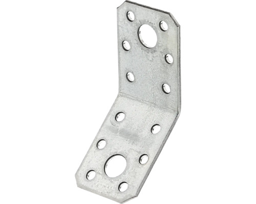 Winkelverbinder 135° abgewinkelt 50 x 50 x 35 mm, sendzimirverzinkt, 1 Stück Winkelverbinder aus Metall mit Befestigungslöchern