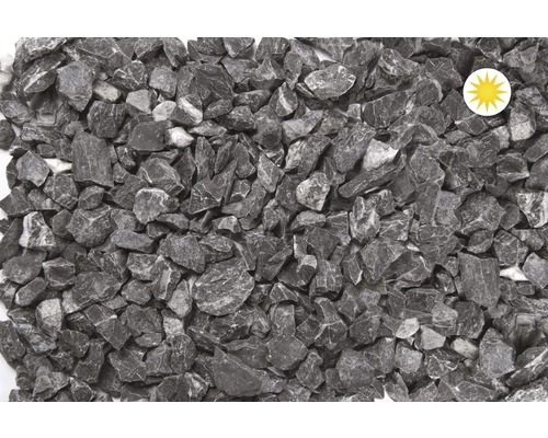 Gravier décoratif gris comme matériau en vrac pour le jardin