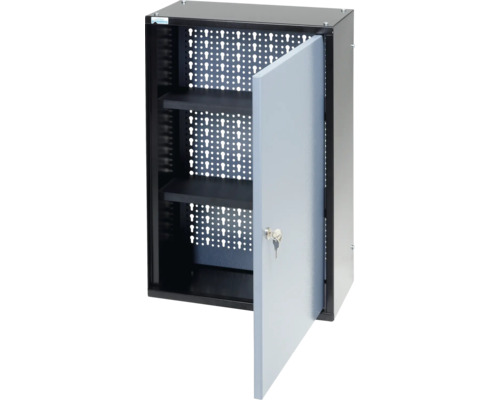 Küpper Armoire suspendue argent martelé 400 mm 1 porte et 2 tablettes