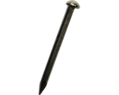 Tige à tête ronde 1,0 x 12 mm nickelée 50 unités Clou en acier unique à tête plate
