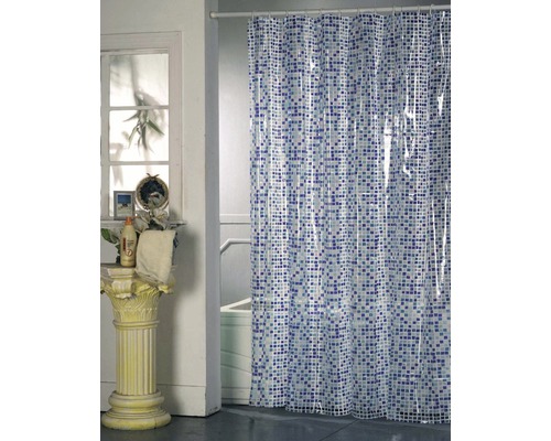 Wasserdichter Duschvorhang Mit Mosaikmuster – Modern & Praktisch, 120x180 Cm, Inkl. 8 Haken