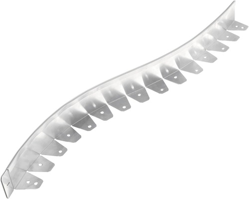 Bordure de pelouse courbe 'alu Light' 121x5 cm Protection d''angle de gouttière en métal avec trous de fixation