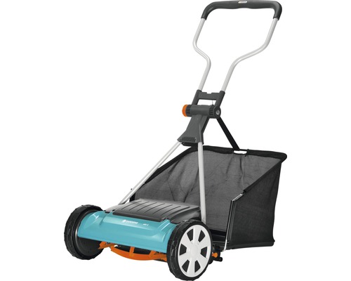 Tondeuse à gazon manuelle Gardena avec bac de ramassage