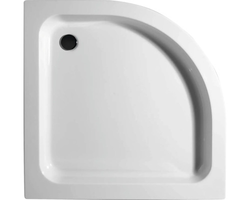 Weisse Duschwanne mit Viertelkreisform