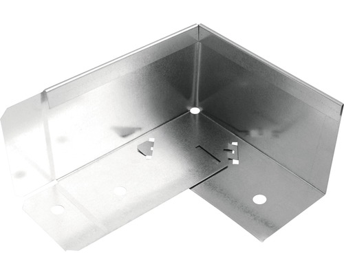 Bordure de pelouse angle 'alu Heavy' 32x10 cm Raccord d''angle zingué avec trous pour le montage