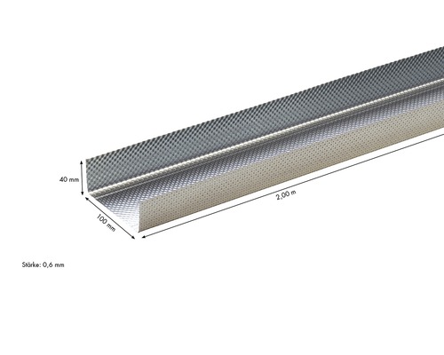 Metallständerprofil mit den Maßen 2 Meter mal 100 Millimeter mal 40 Millimeter
