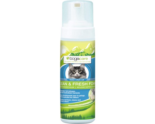 Shampooing pour chats bogacare Clean & Fresh mousse 150 ml Bogacare Clean and Fresh mousse pour pelage pour chats