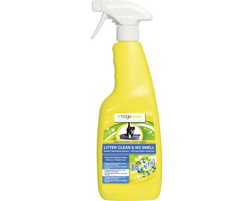 Spray nettoyant pour litière Boga Clean en flacon jaune
