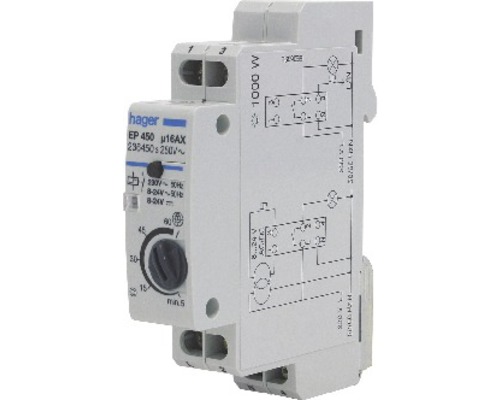 Minuterie télérupteur EPS450B 230 V 16 A Hager Interrupteur horaire EP 450 pour le contrôle du temps