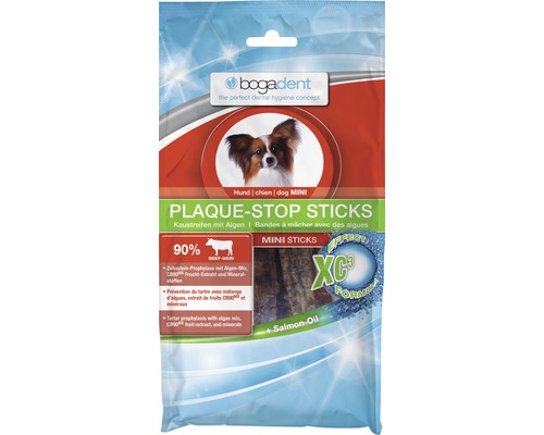 Ergänzungsfutter bogadent Plaque Stop Sticks mini 100g