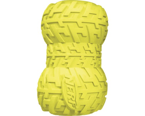 Jouet pour chien distributeur de snack profilé M Nerf Dog, couleurs assorties Jouet pour chien Nerf Dog jaune avec profil de pneu
