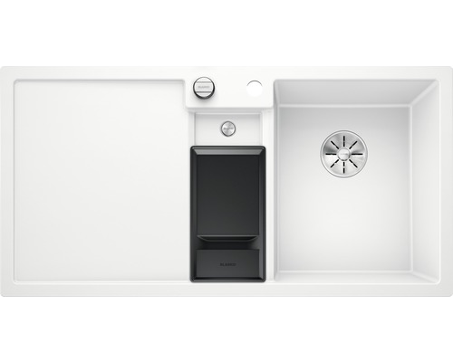 Spüle aus Silgranit mit Abtropffläche und Spülmittelspender