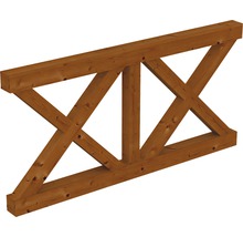 Balustrade croix de Saint-André SKAN HOLZ 170x84 cm bois noyer