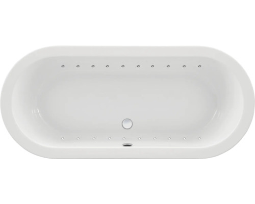 Baignoire balnéo OTTOFOND Trend 80 x 179.5 cm blanc brillant lisse 71200 Baignoire balnéo de forme ovale avec jets