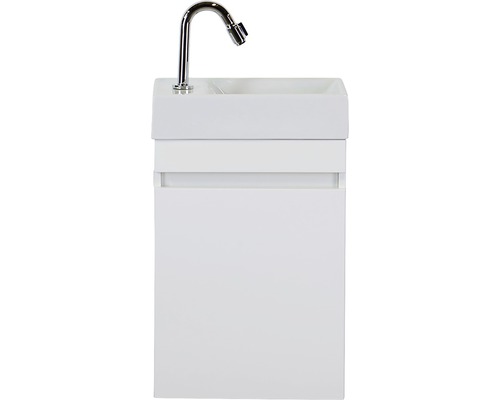 Lavabo pour invités avec meuble bas Sanox Maxim lxhxp 40x65x22 cm blanc