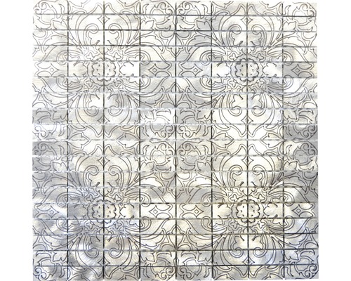 Mosaïque en aluminium ALF C101D ARGENT, 30x30 cm