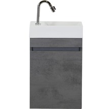 Gästewaschbecken mit Unterschrank Sanox MAXIM BxHxT 40x65x22 cm Frontfarbe beton anthrazit 81733741
