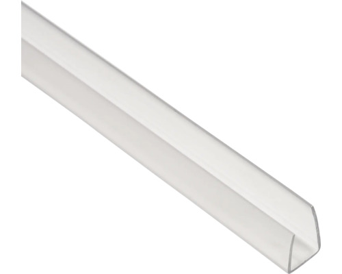Profilé en U Gutta en polycarbonate 10 mm pour plaques alvéolaires L = 6000 mm Profilé en U Gutta en polycarbonate 10 mm pour plaques alvéolaires L = 6000 mm