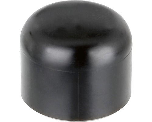 Chapeau pour poteau en métal rond 34 mm noir