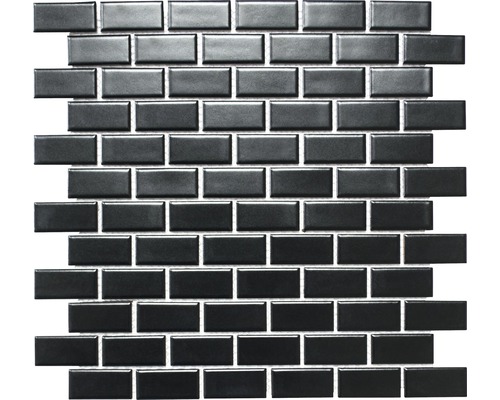 Mosaïque en céramique CBR 04BM NOIR, 30x30 cm Mosaïque en céramique de forme rectangulaire