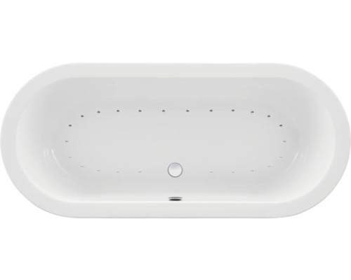 Baignoire balnéo OTTOFOND Trend 80 x 179.5 cm blanc brillant lisse 72200 Baignoire de forme ovale avec jets