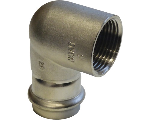 Raccord à compression Viega Sanpress coude à 90° 15mmx1/2" filetage intérieur inox 436971