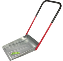 Schneeschieber aus Metall mit Griff