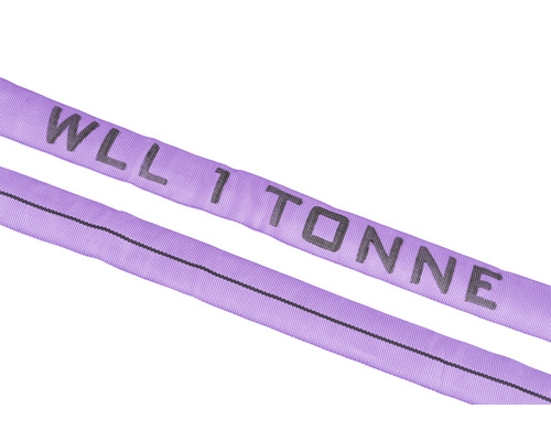 Hebegurt mit der Kennzeichnung WLL 1 Tonne