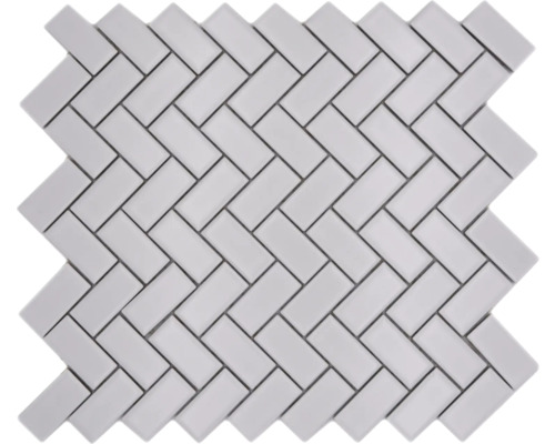 Mosaïque en céramique CHB 05WM BLANC 30x30 cm Carreaux de mosaïque en céramique à chevrons