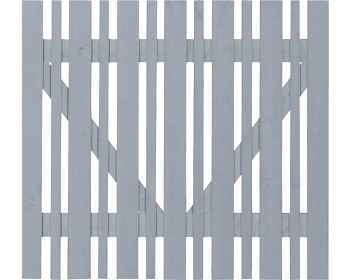 Portail à un vantail Konsta Eco sans fraisage pour serrure 100 x 80 cm gris Panneau de clôture en bois avec planches verticales