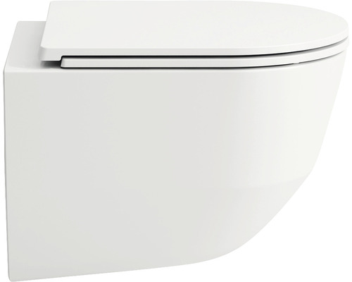 WC suspendu avec design fermé et siège de toilette