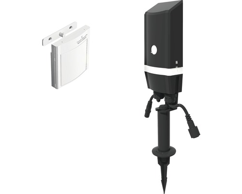 Easy Connect Boîtier de contrôle ON/OFF + 1 interrupteur noir Easy Connect Détecteur de mouvement extérieur et unité centrale Smart Friends System pour le jardin