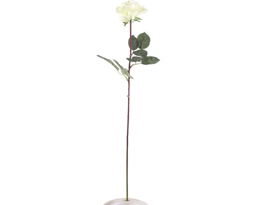 Fleur artificielle Rose Caroline, blanc