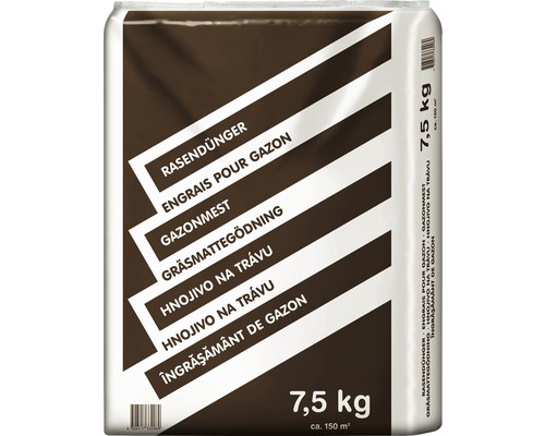 Engrais minéral pour gazon avec effet immédiat 7,5 kg 150 m² Emballage d''engrais pour gazon 7,5 kg