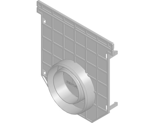 Hauraton Recyfix PRO 150 Kombistirnwand geschlossen Typ 01 DN/OD 75/110 mm RECYFIX Punktablauf aus Kunststoff mit Gitterrost