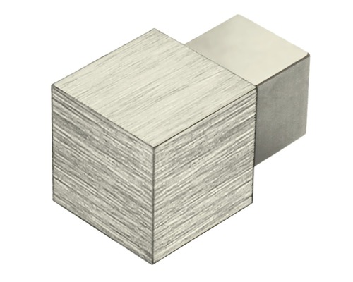 Eckstück Dural Squareline Aluminium Titan gebürstet 9 mm