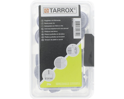 Patins en feutre Tarrox avec vis, diamètre 24 millimètres
