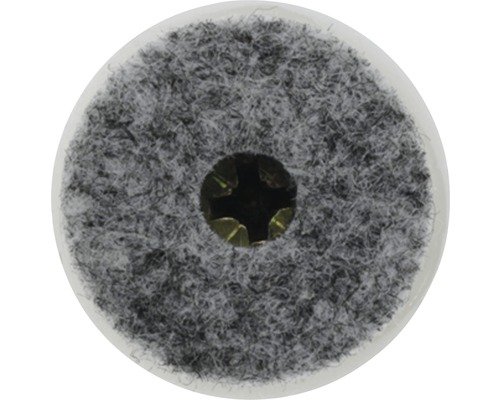Tarrox Patin en feutre avec vis 20 mm rond gris 24 pièces