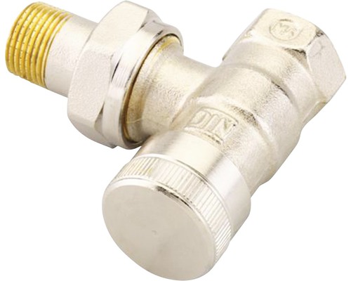 Danfoss RLV-S 10 Einstell-T-Stück 3/8 – Vernickeltes Messing, Für Heizkörper-Regulierung & Entlüftung