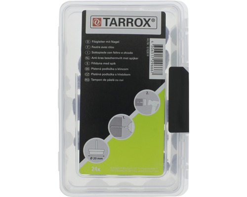 Tarrox Filzgleiter mit Nagel, 20 mm Durchmesser, 24 Stück
