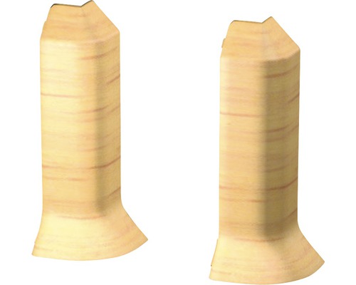 Angles extérieurs Prinz pour plinthe en mousse rigide 60 mm hêtre Deux poteaux en bois pour l''horticulture