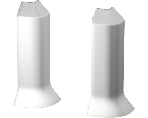Angles extérieurs Prinz pour plinthe en mousse rigide 60 mm gris clair Deux poteaux en plastique pour fixer les clôtures
