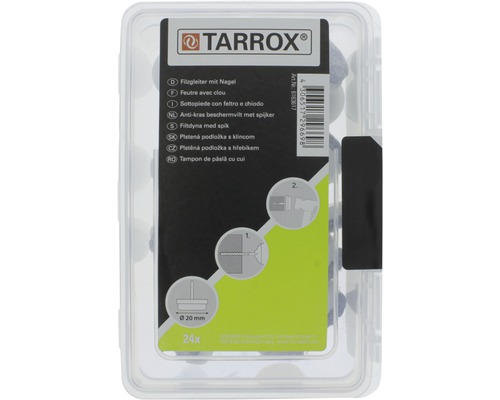Filzgleiter mit Nagel, 20 mm Durchmesser, 24 Stück