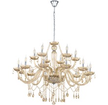 Lustre à plusieurs bras avec ornements en cristal