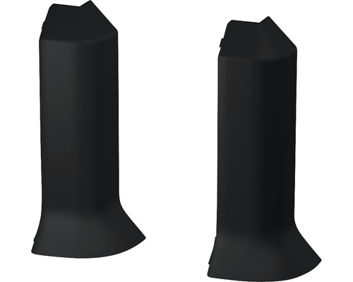 Aussenecken für Hartschaum-Sockelleiste 60 mm schwarz