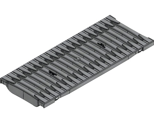 Grille passerelle Hauraton RecyfixPRO 150 Fibretec taille de clé 9 avec protection anti-glissement horizontale 500x199x20 mm